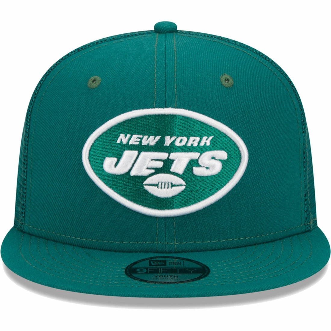 New York Jets New Era Youth Main Trucker 9FIFTY Snapback Hat Green | NFL