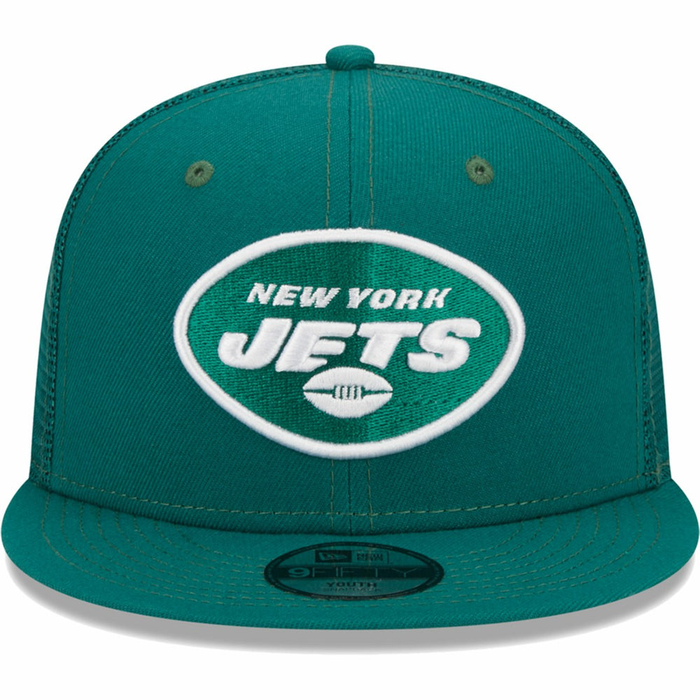 New York Jets New Era Youth Main Trucker 9FIFTY Snapback Hat Green | NFL