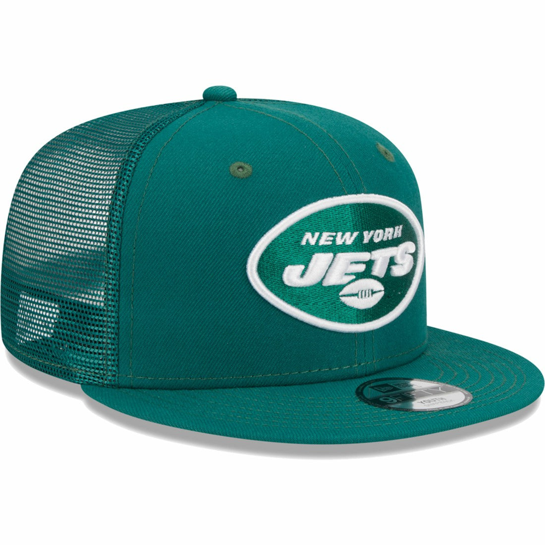 New York Jets New Era Youth Main Trucker 9FIFTY Snapback Hat Green | NFL