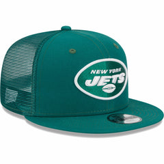 New York Jets New Era Youth Main Trucker 9FIFTY Snapback Hat Green | NFL