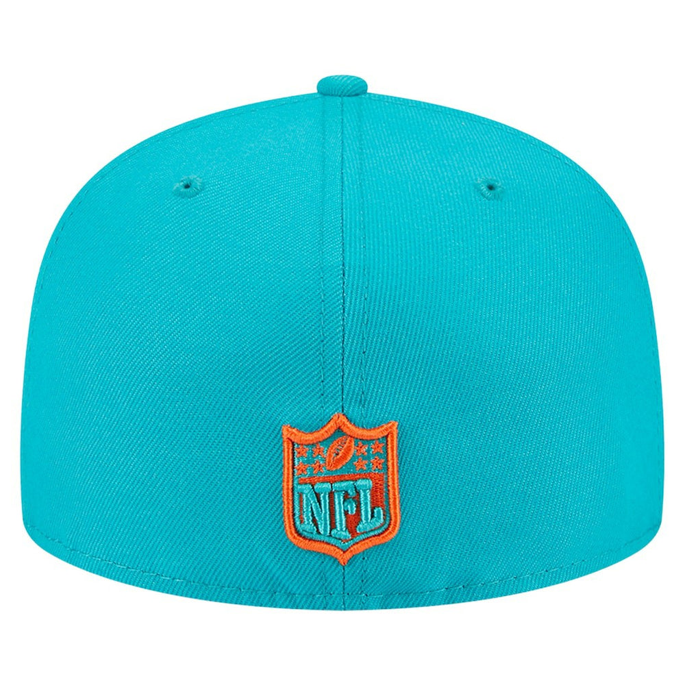 Miami Dolphins New Era Main 59FIFTY Fitted Hat Aqua | NFL