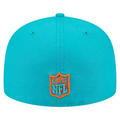Miami Dolphins New Era Main 59FIFTY Fitted Hat Aqua | NFL