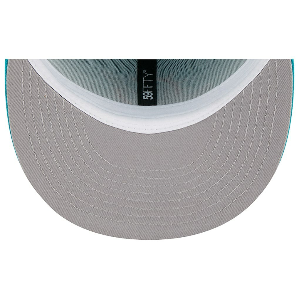 Miami Dolphins New Era Main 59FIFTY Fitted Hat Aqua | NFL