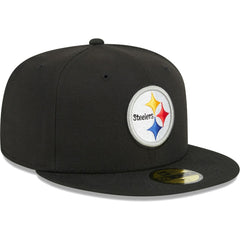 Pittsburgh Steelers New Era Main 59FIFTY Fitted Hat Black | NFL