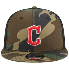 Cleveland Guardians New Era Woodland Camo Trucker 9FIFTY Snapback Hat - MLB