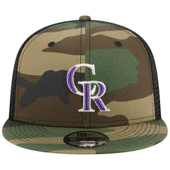 Colorado Rockies New Era Woodland Camo Trucker 9FIFTY Snapback Hat - MLB