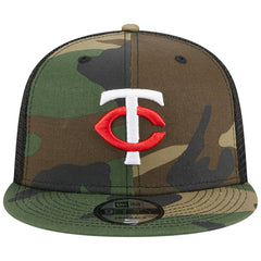 Minnesota Twins New Era Woodland Camo Trucker 9FIFTY Snapback Hat - MLB