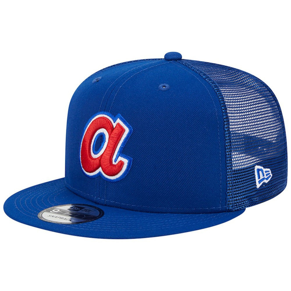 Atlanta Braves New Era Cooperstown Collection Team Color Trucker 9FIFTY Snapback Hat - MLB