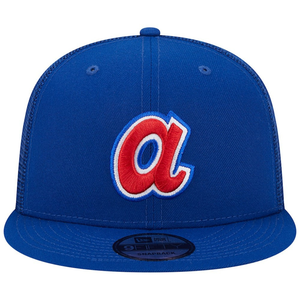 Atlanta Braves New Era Cooperstown Collection Team Color Trucker 9FIFTY Snapback Hat - MLB