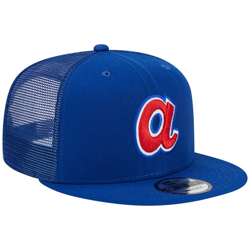 Atlanta Braves New Era Cooperstown Collection Team Color Trucker 9FIFTY Snapback Hat - MLB