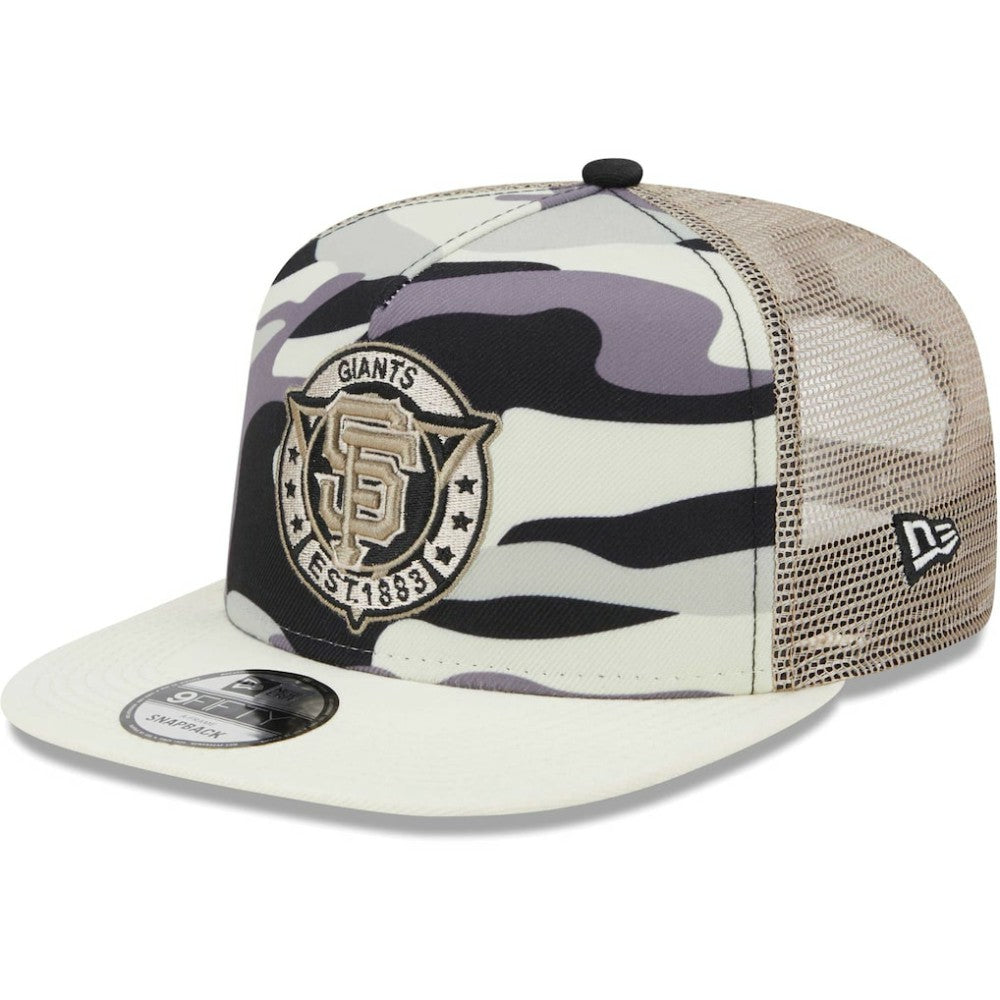 San Francisco Giants New Era Chrome Camo A-Frame 9FIFTY Trucker Snapback Hat - MLB
