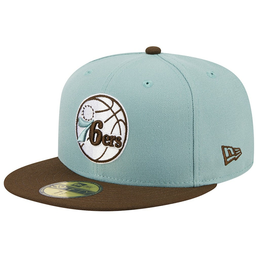 Philadelphia 76ers Two-Tone 59FIFTY Fitted Hat Light Blue/Brown - NBA