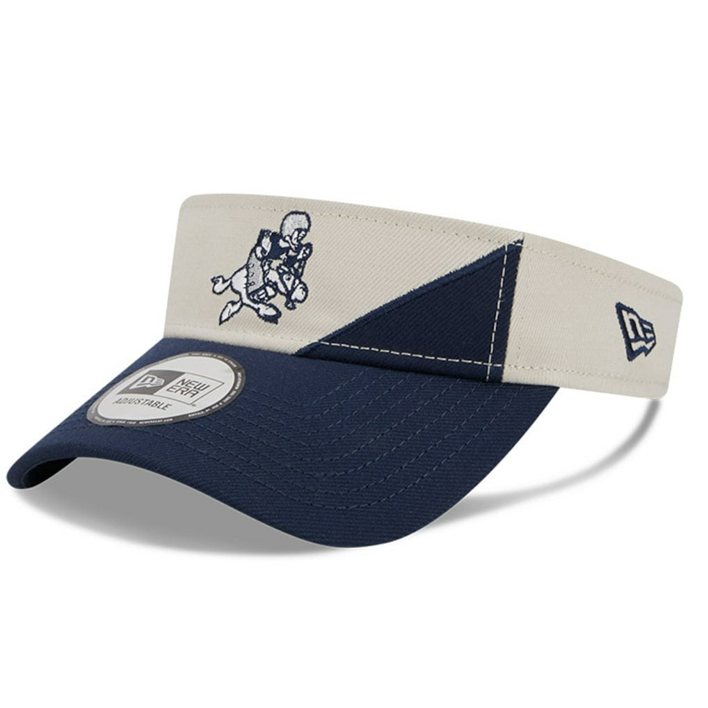 Dallas Cowboys New Era 2023 Sideline Historic Adjustable Visor Cream/Navy | NFL