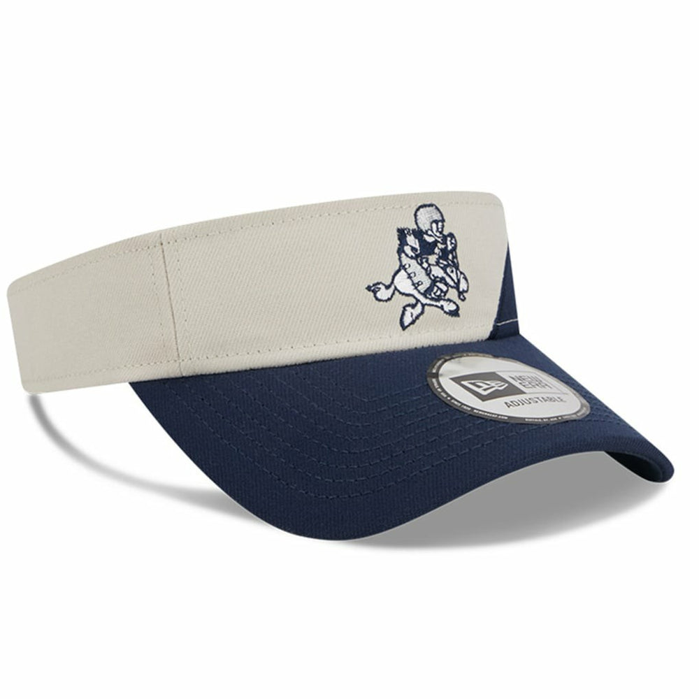 Dallas Cowboys New Era 2023 Sideline Historic Adjustable Visor Cream/Navy | NFL
