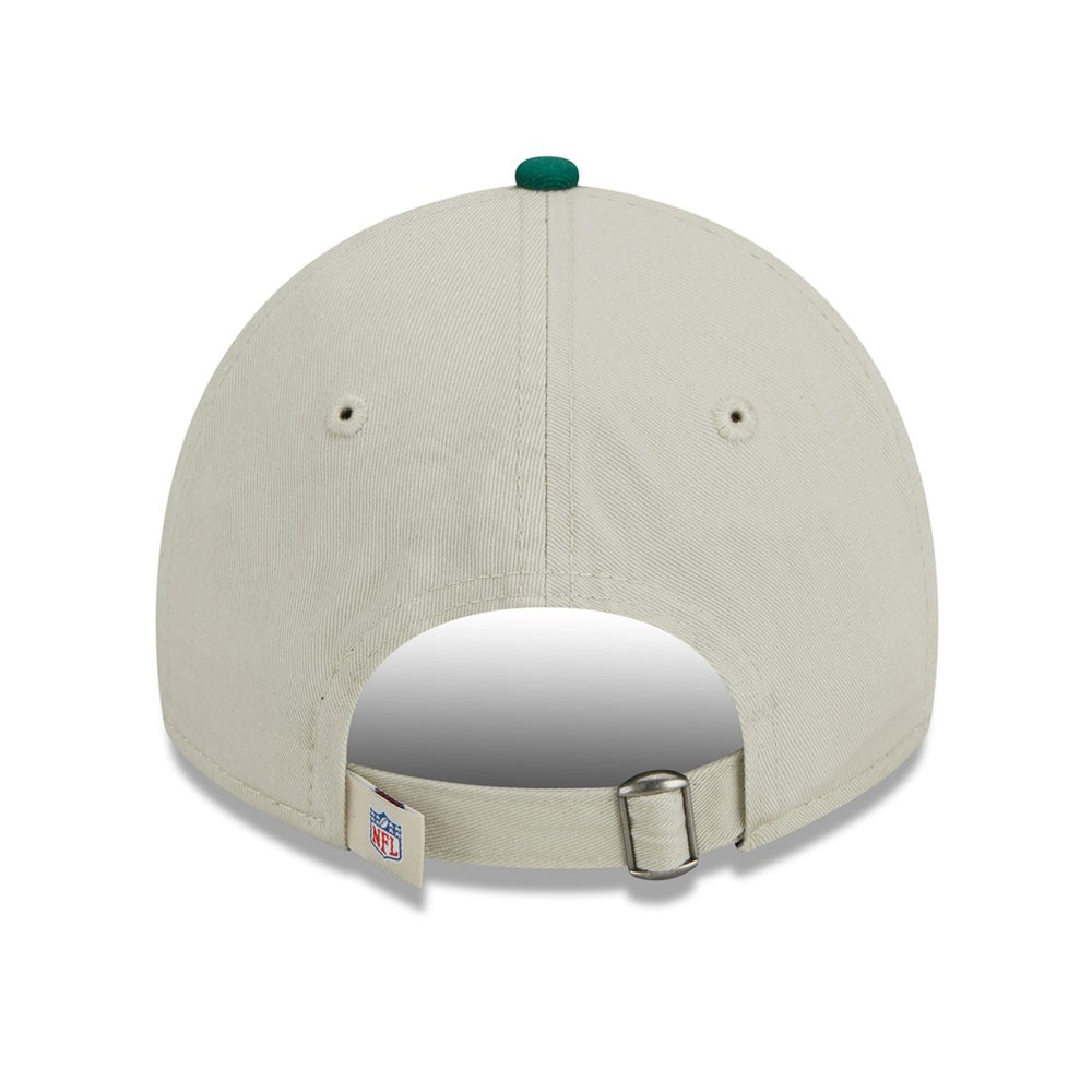 New York Jets New Era 2023 Sideline Historic 9TWENTY Adjustable Hat Cream/Green | NFL