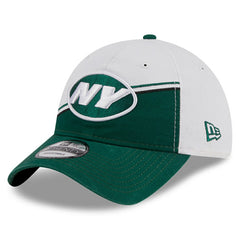 New York Jets New Era 2023 Sideline 9TWENTY Adjustable Hat White/Green | NFL