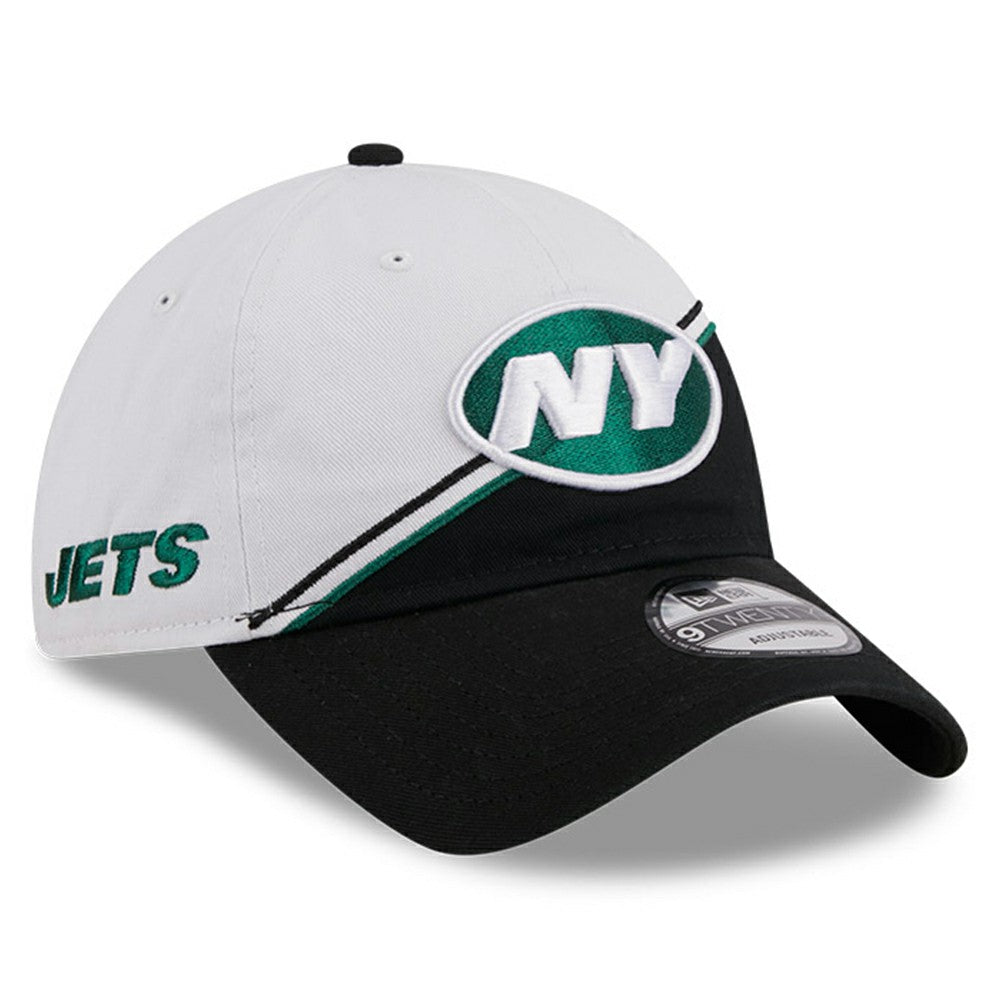 New York Jets New Era 2023 Sideline 9TWENTY Adjustable Hat White/Black | NFL