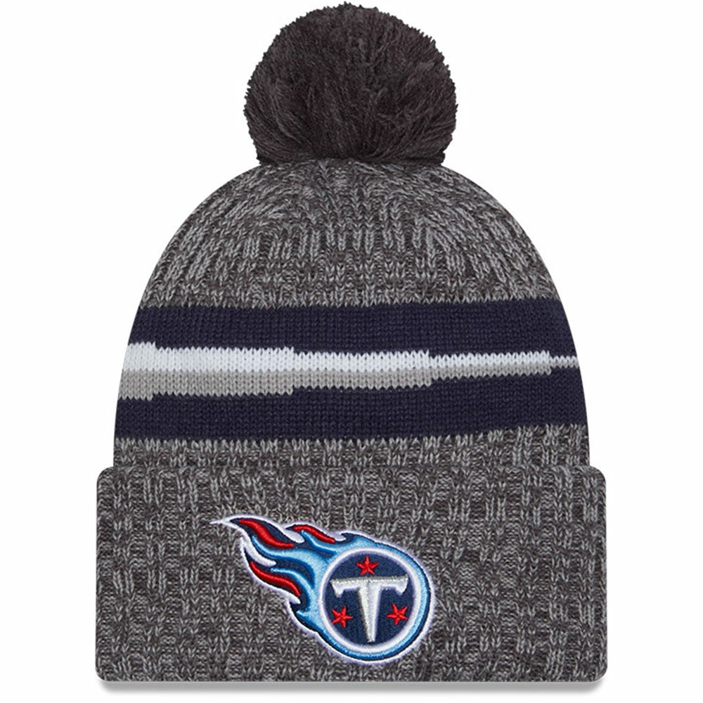 Tennessee Titans New Era 2023 Sideline Sport Cuffed Pom Knit Hat Gray | NFL
