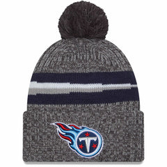 Tennessee Titans New Era 2023 Sideline Sport Cuffed Pom Knit Hat Gray | NFL
