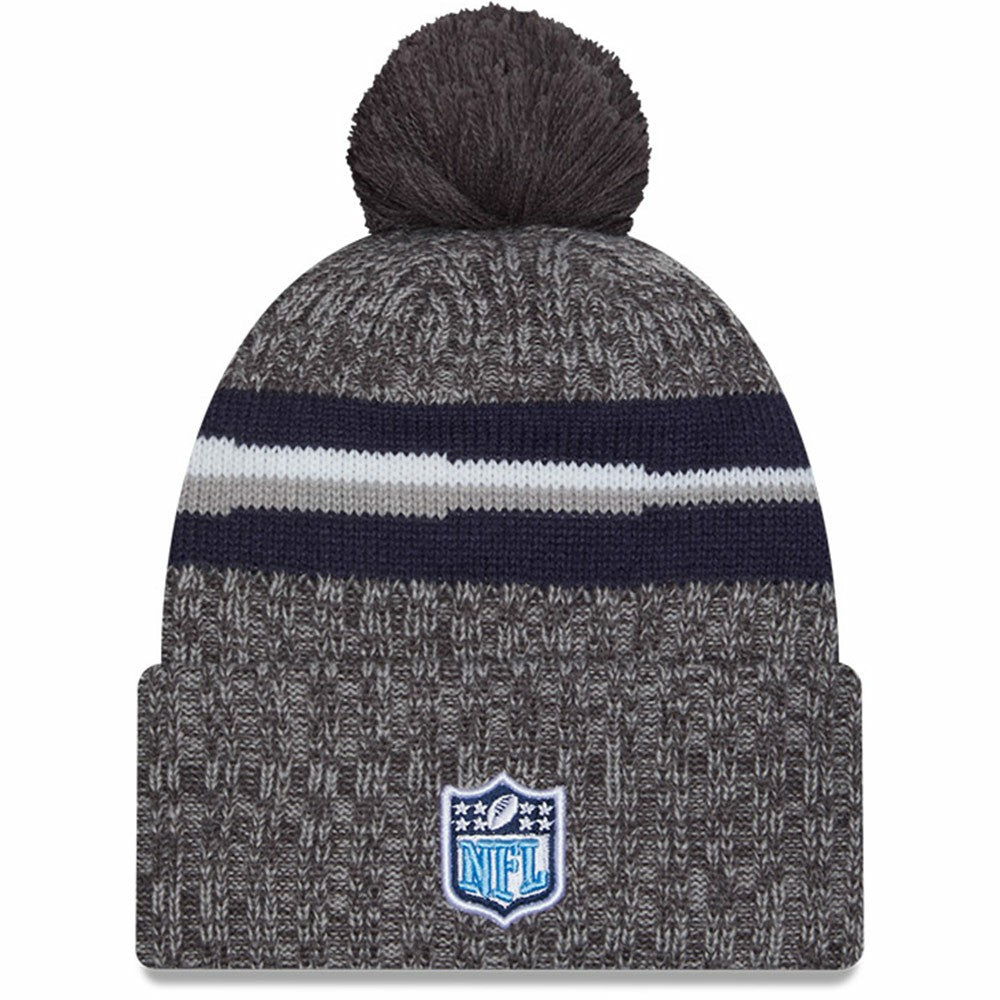 Tennessee Titans New Era 2023 Sideline Sport Cuffed Pom Knit Hat Gray | NFL