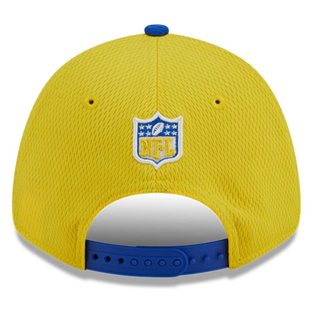 Los Angeles Rams New Era 2023 Sideline 9FORTY Adjustable Hat Gold/Royal | NFL