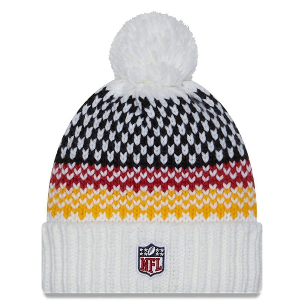 Arizona Cardinals New Era Women's 2023 Sideline Cuffed Knit Hat with Pom White | NFL