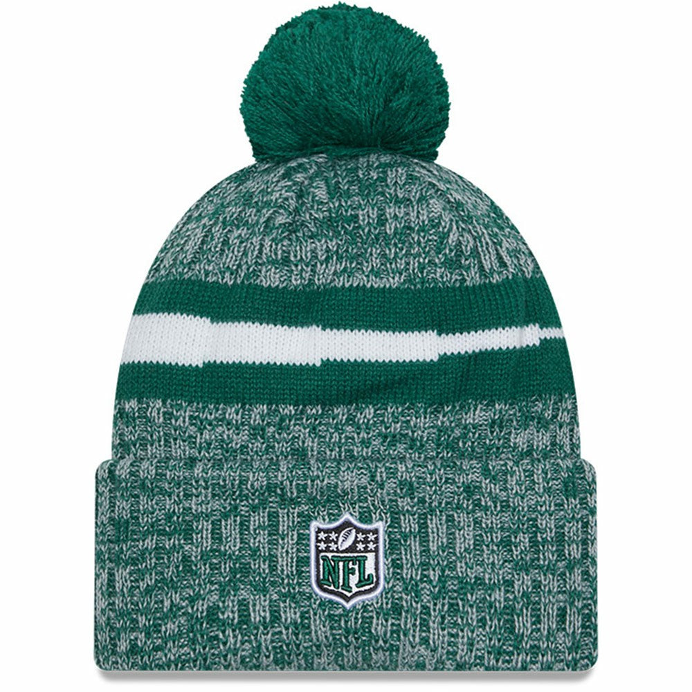 New York Jets New Era 2023 Sideline Cuffed Knit Hat With Pom Green | NFL