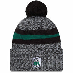 New York Jets New Era 2023 Sideline Cuffed Knit Hat With Pom Black | NFL