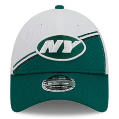 New York Jets New Era 2023 Sideline 9FORTY Adjustable Hat White/Green | NFL