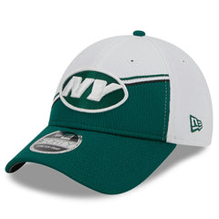 New York Jets New Era 2023 Sideline 9FORTY Adjustable Hat White/Green | NFL