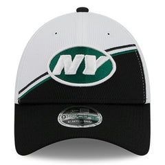 New York Jets New Era 2023 Sideline 9FORTY Adjustable Hat White/Black | NFL