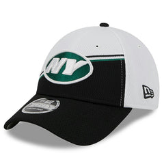 New York Jets New Era 2023 Sideline 9FORTY Adjustable Hat White/Black | NFL