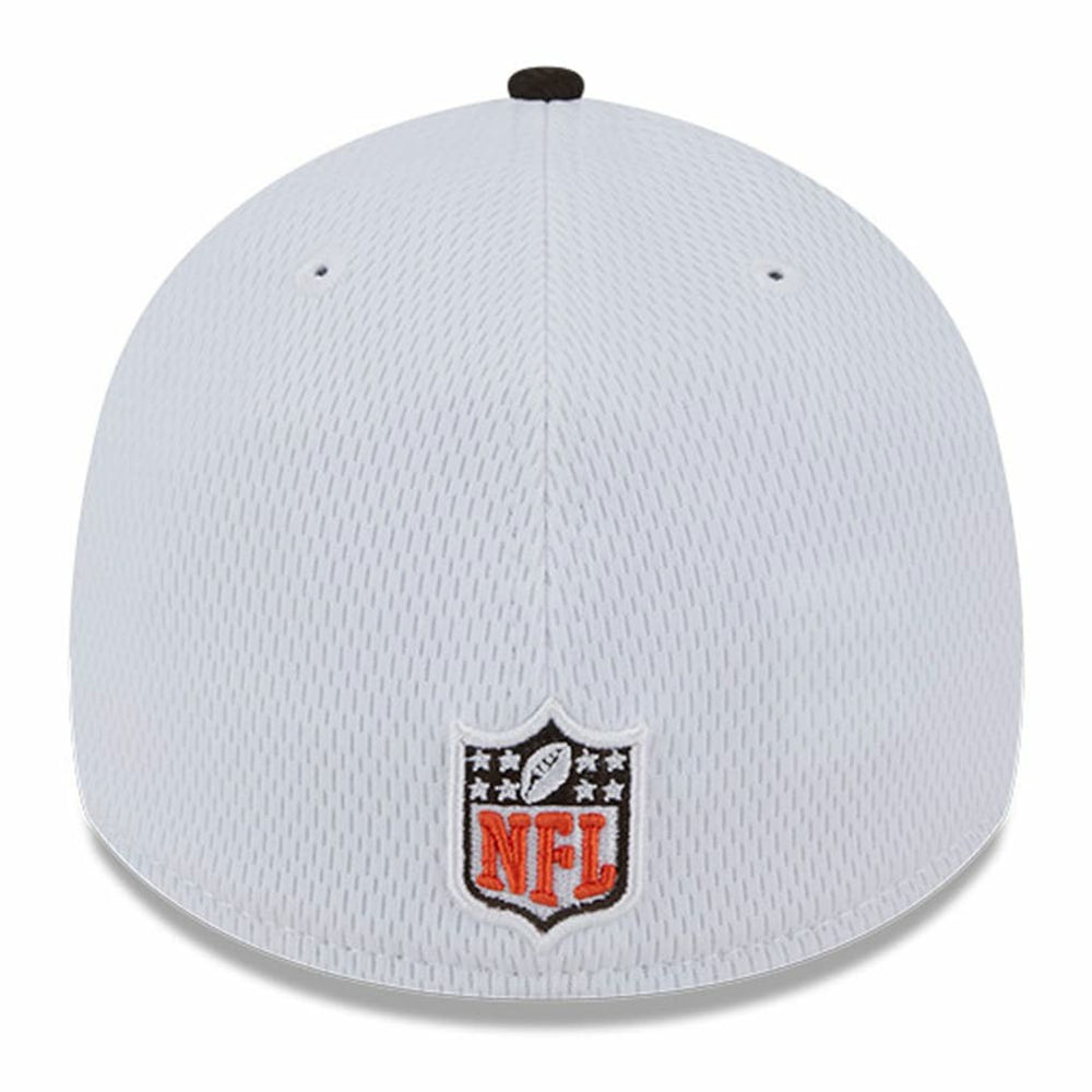 Cleveland Browns New Era 2023 Sideline 39THIRTY Flex Hat White/Brown | NFL