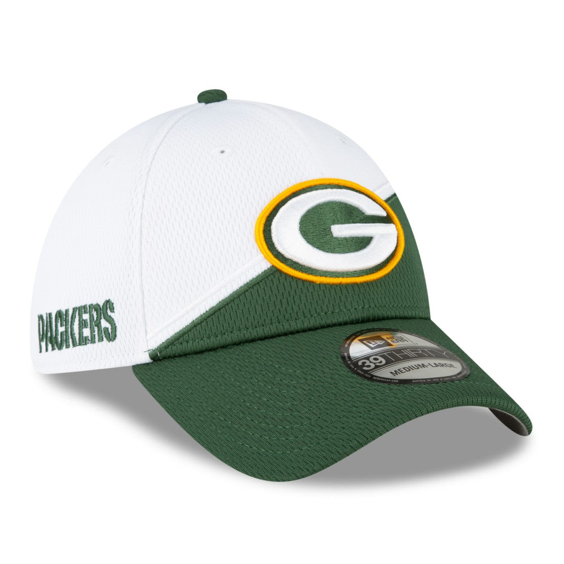 Green Bay Packers New Era 2023 Sideline 39THIRTY Flex Hat White/Green | NFL