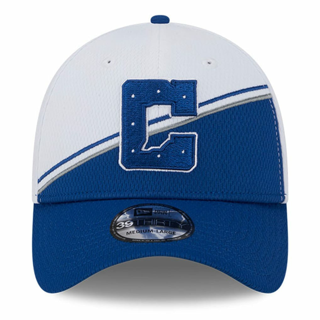 Indianapolis Colts New Era 2023 Sideline 39THIRTY Flex Hat White/Royal | NFL