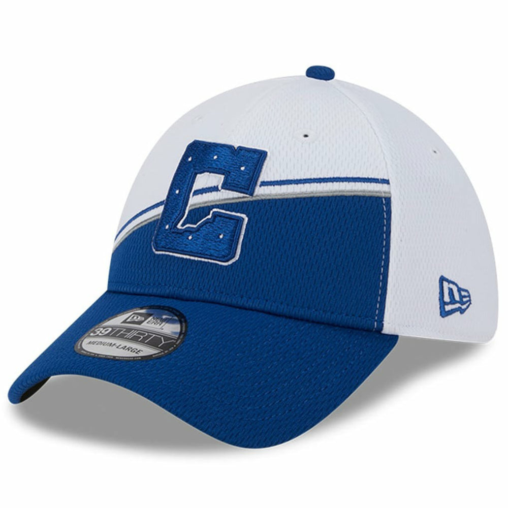 Indianapolis Colts New Era 2023 Sideline 39THIRTY Flex Hat White/Royal | NFL