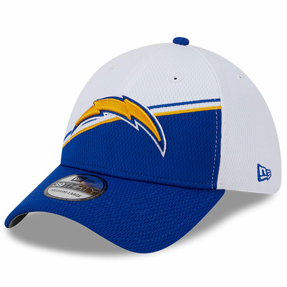Los Angeles Chargers New Era 2023 Sideline 39THIRTY Flex Hat White/Blue | NFL