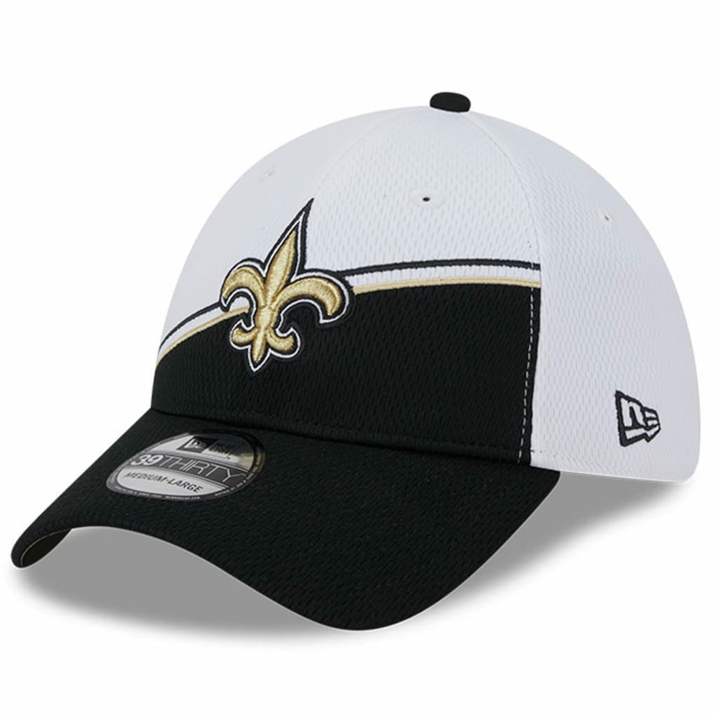 New Orleans Saints New Era 2023 Sideline 39THIRTY Flex Hat White/Black | NFL