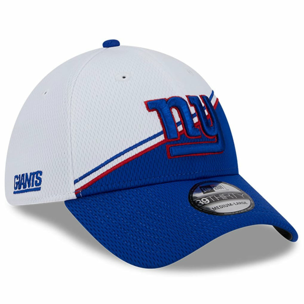 New York Giants New Era 2023 Sideline 39THIRTY Flex Hat White/Royal | NFL