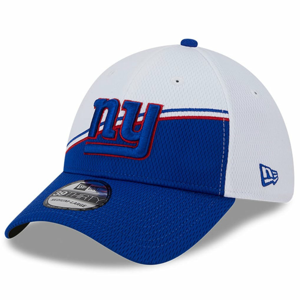 New York Giants New Era 2023 Sideline 39THIRTY Flex Hat White/Royal | NFL