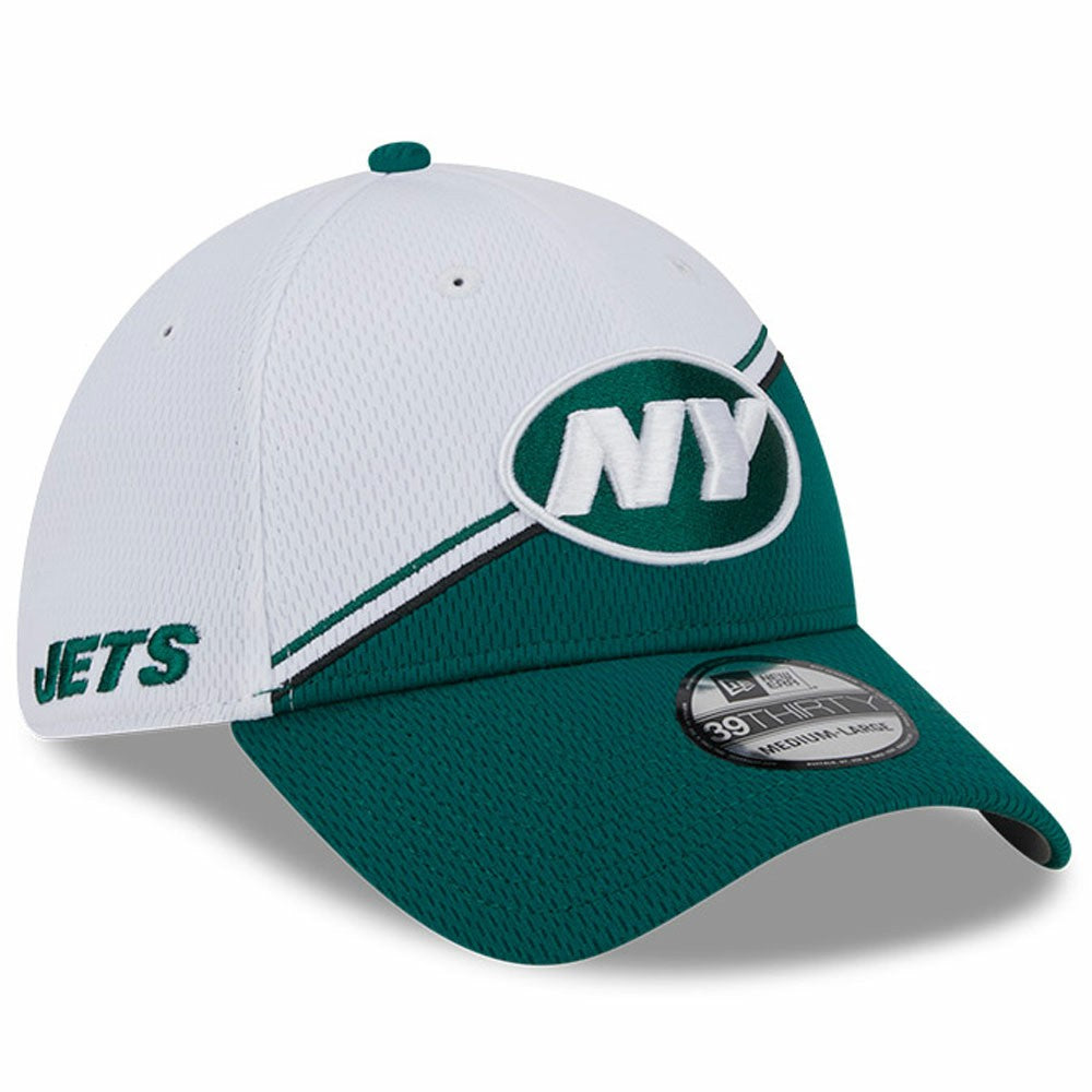New York Jets New Era 2023 Sideline 39THIRTY Flex Hat White/Green | NFL
