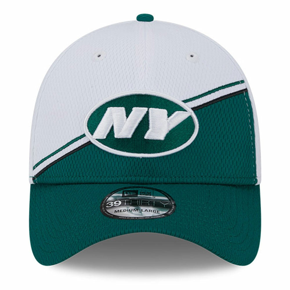 New York Jets New Era 2023 Sideline 39THIRTY Flex Hat White/Green | NFL