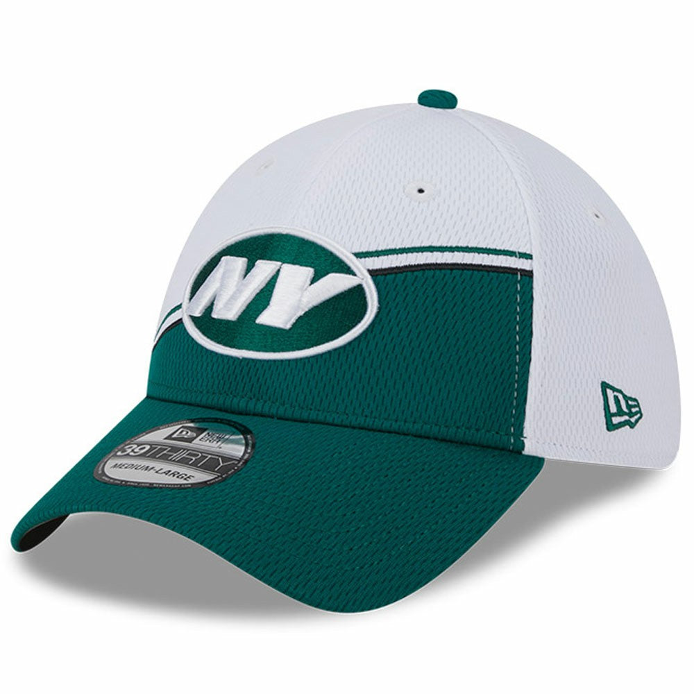 New York Jets New Era 2023 Sideline 39THIRTY Flex Hat White/Green | NFL