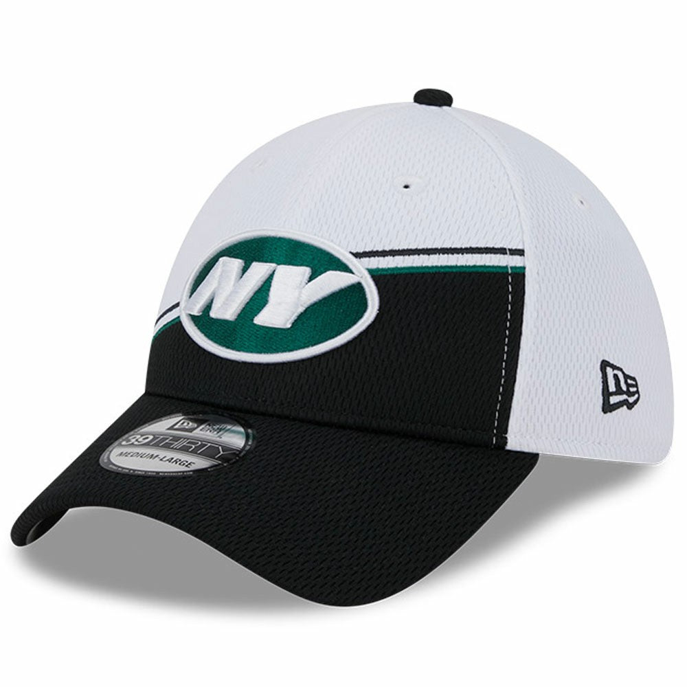 New York Jets New Era 2023 Sideline 39THIRTY Flex Hat White/Black | NFL