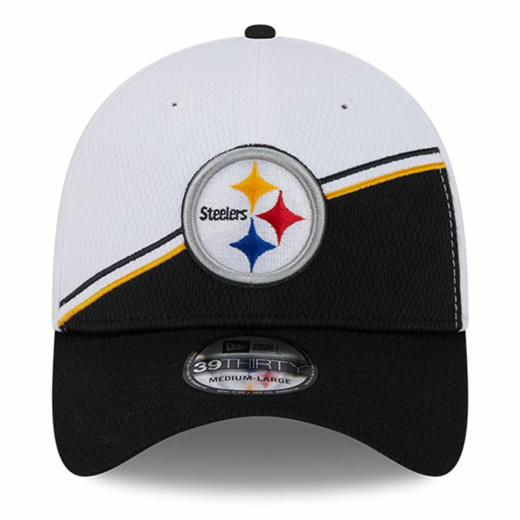 Pittsburgh Steelers New Era 2023 Sideline 39THIRTY Flex Hat White/Black | NFL