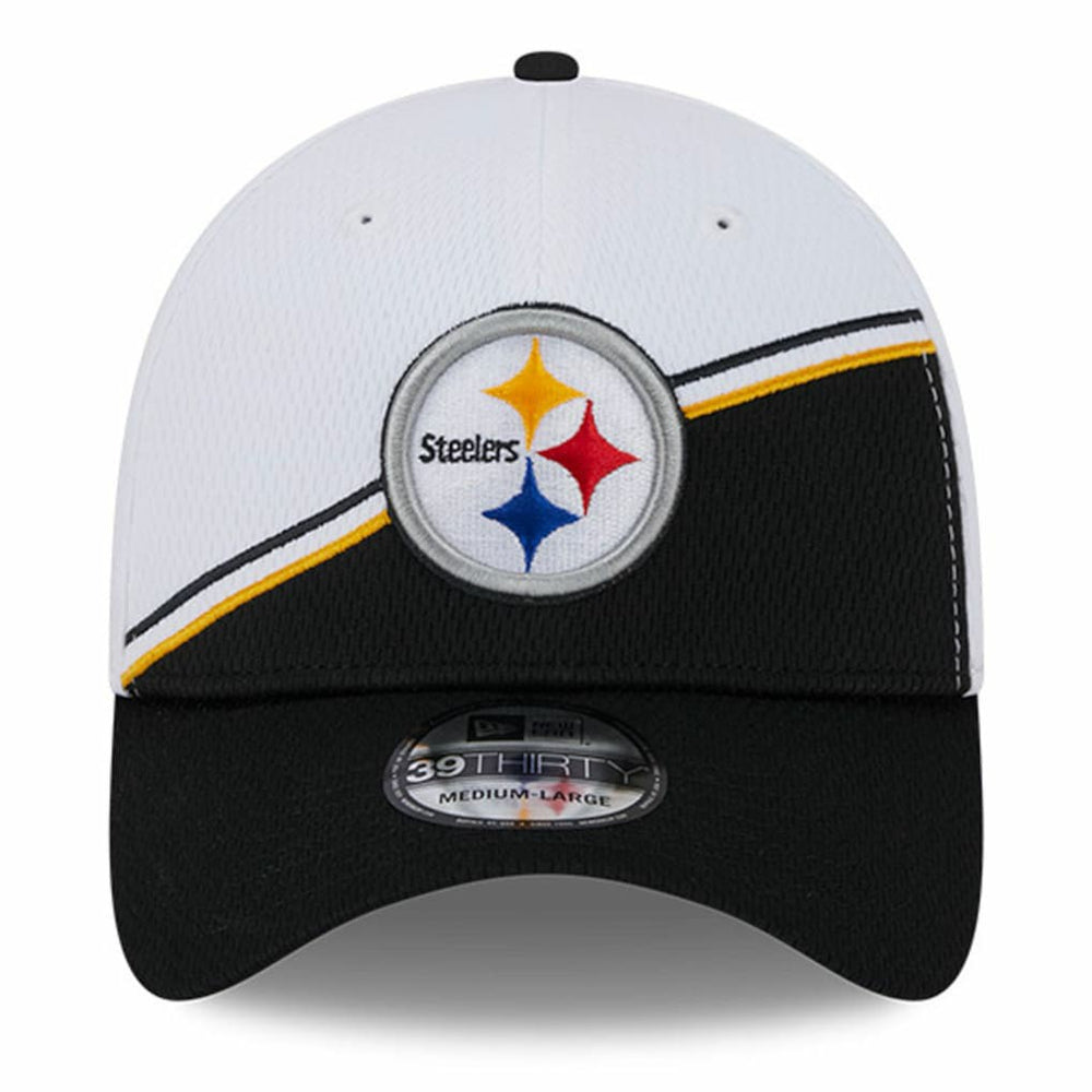 Pittsburgh Steelers New Era 2023 Sideline 39THIRTY Flex Hat White/Black | NFL