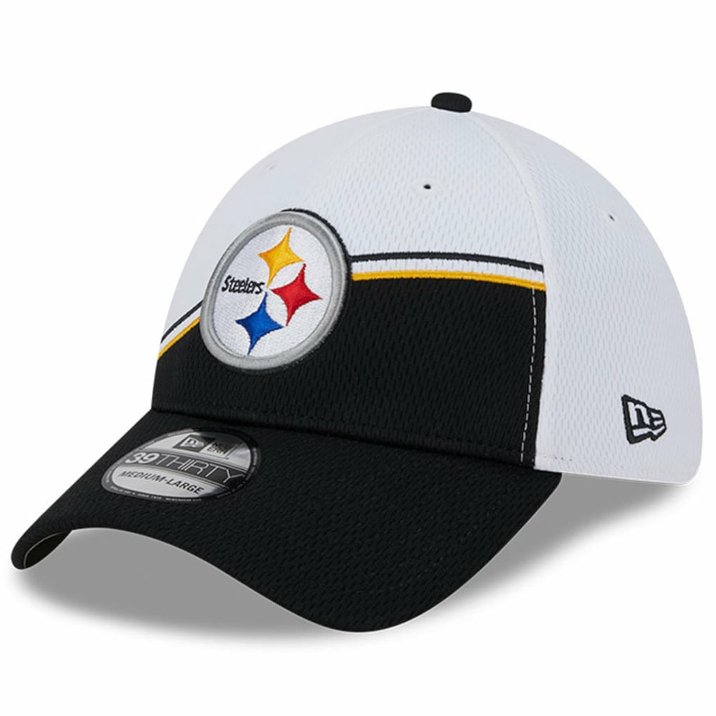 Pittsburgh Steelers New Era 2023 Sideline 39THIRTY Flex Hat White/Black | NFL