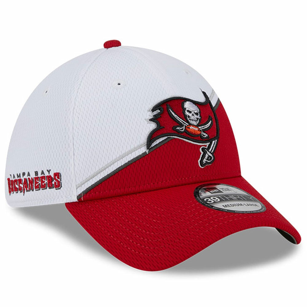 Tampa Bay Buccaneers New Era 2023 Sideline 39THIRTY Flex Hat White/Red | NFL
