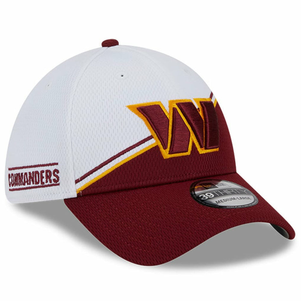 Washington Commanders New Era 2023 Sideline 39THIRTY Flex Hat White/Burgundy | NFL