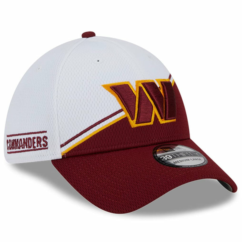 Washington Commanders New Era 2023 Sideline 39THIRTY Flex Hat White/Burgundy | NFL